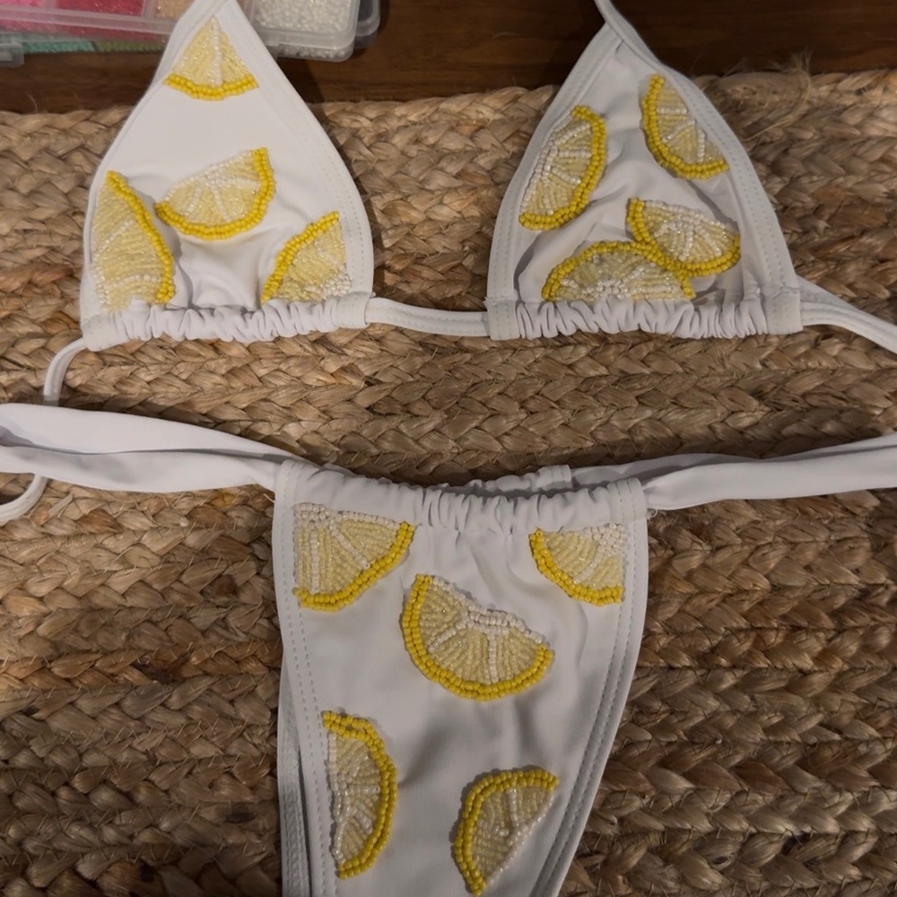 Custom beaded bikinis
